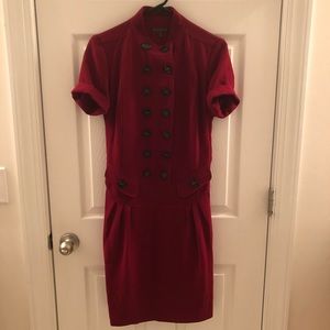 Burgundy Burberry dress